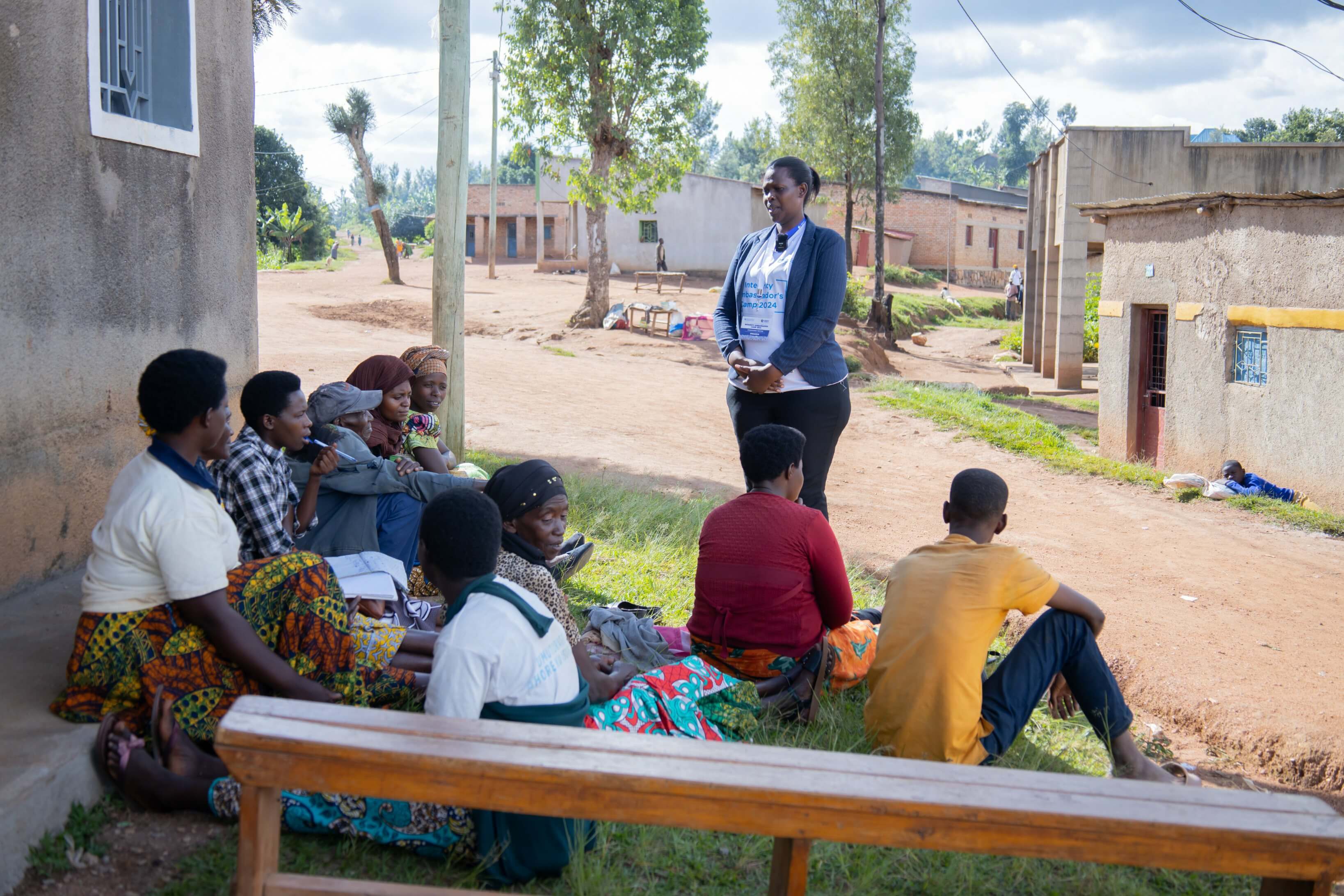 Women attending a savings group meeting